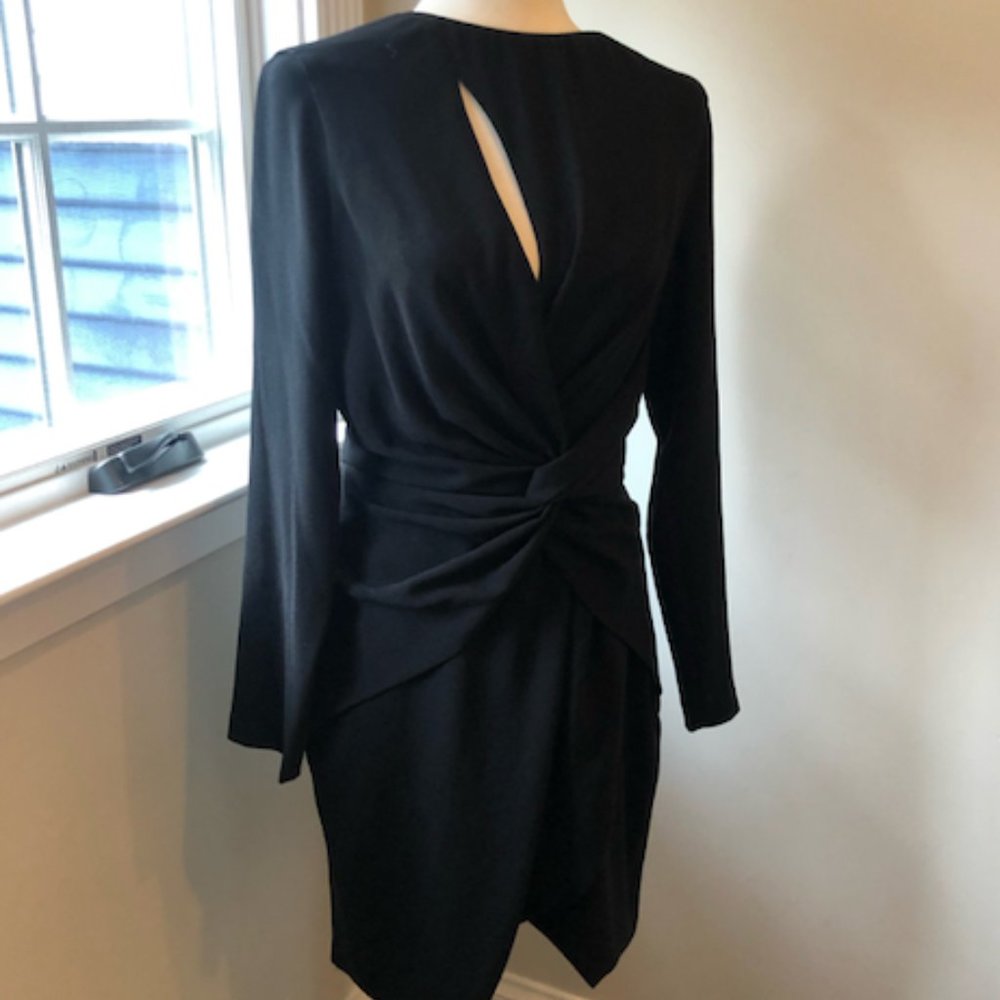 Dress the Population Black Coby Dress Keyhole with Waist Twist